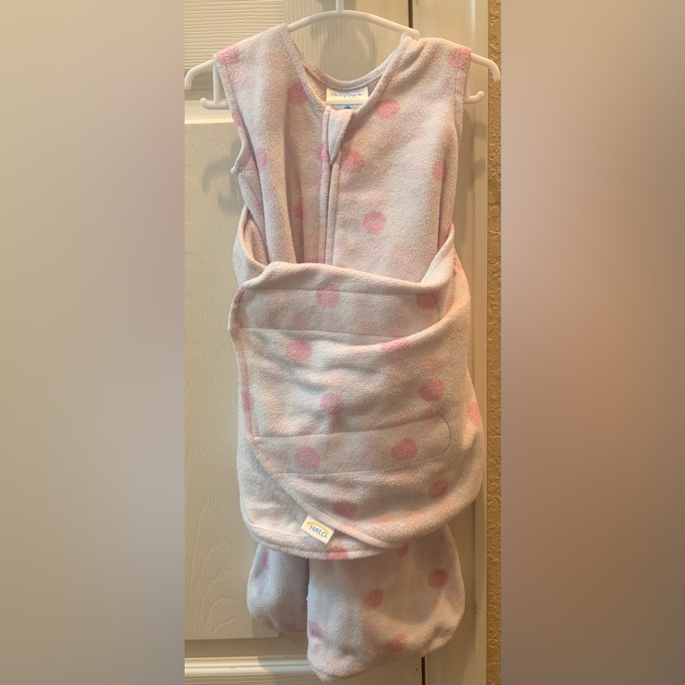 Halo Pink Polka Dot SleepSack Swaddle